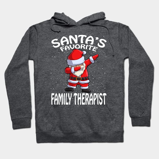 Santas Favorite Family Therapist Christmas Hoodie by intelus